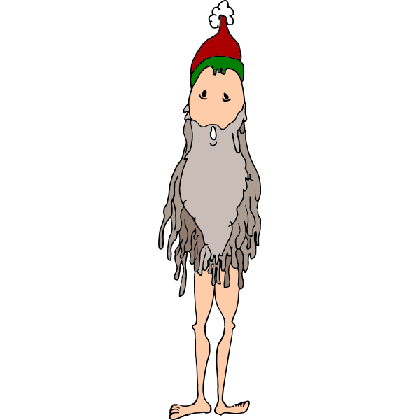 Gnome with beard Free SVG